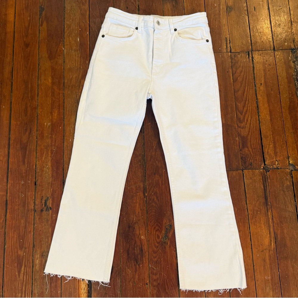 Zara White Denim Pants